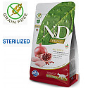 Farmina N & D Chicken & Pomegranate Neutered Cat - 10 kg  vistas gaļa 58% un granātāboli sterilizētiem kaķiem, bezgraudu barība