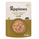 APPLAWS Cat Chicken Breast With Lamb - 70g pieaugušiem kaķiem, ar vistas fileju un jēra gaļu želejā