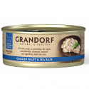 GRANDORF Chicken Breast & See Bass - 70g konservi kaķiem ar vistas krūtiņu un jūras asari