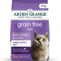 ARDEN GRANGE Cat Adult  Grain Free Light  - 8kg bezgraudu, barība pieaugušām kaķēm  ar lieko svaru vai tendence uzliekties svarā