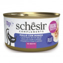 SCHESIR Cat Chicken With Beef Pollo Con Carne - 12 gab . x  70g konservi kaķiem, vistas fileja, liellopa gaļa, rīsi buljonā