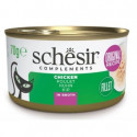 SCHESIR Cat Chicken IN BROTH - 12 gab. x 70g konservi kaķiem, vistas fileja buljonā