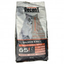 DECENT Cat Sterilised Salmon & Rise - 15kg  sausā barība sterilizētiem kaķiem ar lasi un rīsiem.