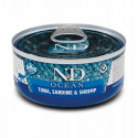 Farmina N&D Cat Tuna & Sardine & Shrimp - 70g kaķiem tuncis, sardīnes, garneles