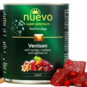Nuevo Super Premium Venison - 800 g x 6 gab. konservi suņiem ar brieža gaļu, brūklenēm un saflora eļļu