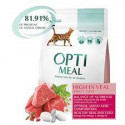 Optimeal Veal 10kg - fillet Pilnvērtīga sausā barība kaķiem ar liellopa fileju