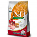 Farmina N&D LG Chicken & Pomegranate Adult LICHT Medium & Maxi Dog - 12 kg ar vistu, zemu graudaugu saturu suņiem ar lieko svaru