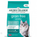 ARDEN GRANGE Cat Sensitive Ocean White Fish & Potato - 8kg bezgraudu, barība pieaugušām kaķēm ar jutīgu kuņģi un/vai jutīgu ādu
