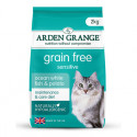 ARDEN GRANGE Cat Sensitive Ocean White Fish & Potato - 2kg bezgraudu, barība pieaugušām kaķēm ar jutīgu kuņģi un/vai jutīgu ādu