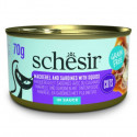 SCHESIR Cat Maskerel  Sardines Avec Du Calmars  - 12gab. x 70g беззерновой, скумбрия, сардины и кальмары в соусе