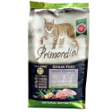 PRIMORDIAL Grain Free Cat Sterilized Adult Salmon & Turkey - 400g pieaugušām sterilizētām kaķēm, ar lasi un tītaru