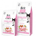 Brit Care Cat GF Sterilised Sensitive - 2kg sausā barība bez graudiem ar trušiem pieaugušiem un sterilizētiem kaķiem ar jutīgu gremošanu. BRIT CARE