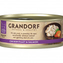 GRANDORF Chicken Breast & Salmon - 70g konservi kaķiem ar vistas krūtiņu un lasi